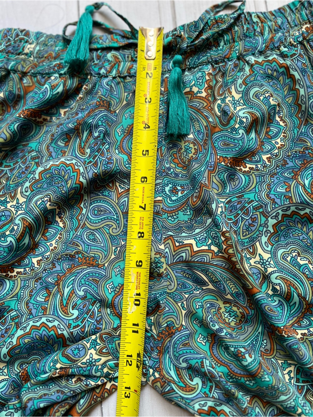 Philosophy Republic teal paisley wide leg pull on palazzo lounge pant.Size small - Picture 16 of 16